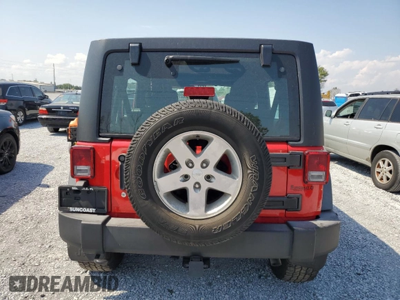 2015 Jeep Wrangler Unlimited Willys Wheeler with VIN 1C4BJWDG3FL726460, listed as a Copart auction lot 55827355 with 96,482 mi miles and Salvage Title. Bid and sale history available at DreamBid. Image 6.