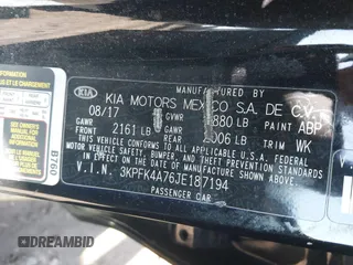 2018 Kia Forte LX with VIN 3KPFK4A76JE187194, listed as a IAAI auction lot 41926075 with 110,258 mi miles. Bid and sale history available at carsss.com. Image 9.