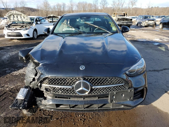 2024 Mercedes-Benz C 300 with VIN W1KAF4HB1RR183620, listed as a Copart auction lot 45744475 with 12,237 mi miles and Salvage Title. Bid and sale history available at DreamBid. Image 5.
