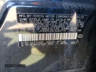 2020 Lexus IS 300 F Sport z VIN JTHG81F2XL5042719, wystawiony jako Copart lot #54688385 z przebiegiem 58 626 mil mil oraz Szkoda całkowita • Salvage title. Historia ofert i sprzedaży dostępna na DreamBid. Obrazek 13.