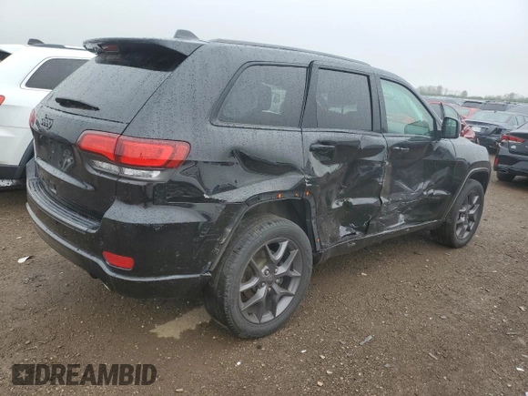 2021 Jeep Grand Cherokee Limited with VIN 1C4RJFBG2MC811336, listed as a Copart auction lot 55110895 with 37,317 mi miles and Salvage title. Bid and sale history available at DreamBid. Image 3.