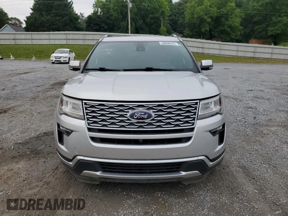 2018 Ford Explorer Platinum with VIN 1FM5K8HT0JGA01893, listed as a Copart auction lot 58896355 with 77,186 mi miles and Salvage title. Bid and sale history available at DreamBid. Image 5.