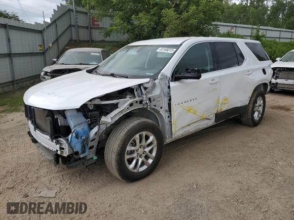 2020 Chevrolet Traverse LS with VIN 1GNEVFKW5LJ260198, listed as a Copart auction lot 65166815 with 76,553 mi miles and Clean title. Bid and sale history available at DreamBid. Image 1.