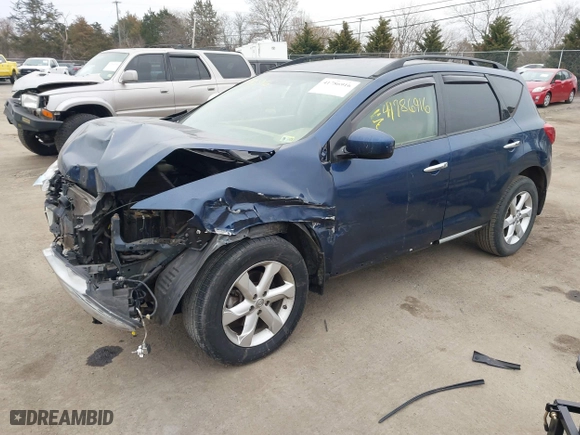 2009 Nissan Murano SL with VIN JN8AZ18W79W160626, listed as a IAAI auction lot 41786916 with 211,448 mi miles. Bid and sale history available at carsss.com. Image 18.