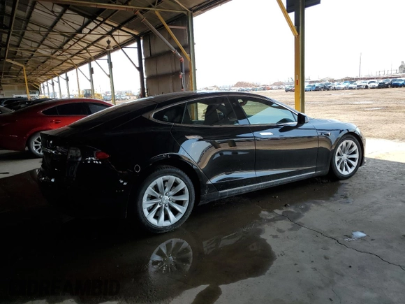 2018 Tesla Model S 75D with VIN 5YJSA1E27JF264759, listed as a Copart auction lot 59610855 with 104,375 mi miles and Salvage title. Bid and sale history available at DreamBid. Image 3.