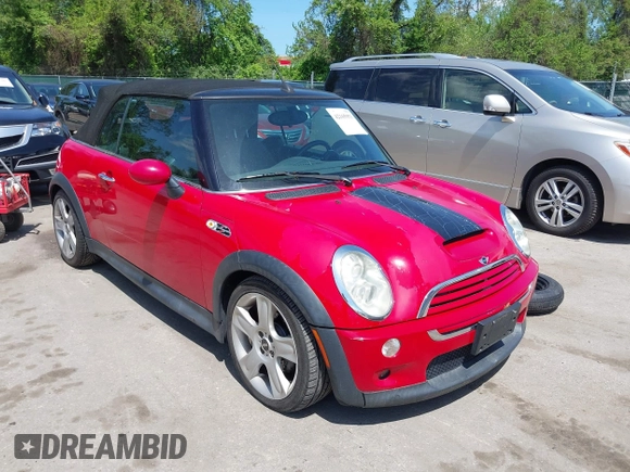 2006 MINI Convertible S with VIN WMWRH33586TK59381, listed as a IAAI auction lot 42165953 with 94,109 mi miles and . Bid and sale history available at DreamBid. Image 1.