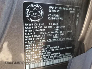 2012 Volkswagen Tiguan SE z VIN WVGAV7AX2CW004364, wystawiony jako Copart lot #55408655 z przebiegiem 271 198 mil mil oraz Szkoda całkowita • Salvage title. Historia ofert i sprzedaży dostępna na DreamBid. Obrazek 13.