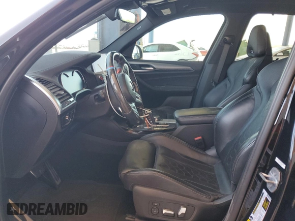 2020 BMW X3 M Competition with VIN 5YMTS0C0XL9B25357, listed as a Copart auction lot 62600425 with 48,810 mi miles and Salvage title. Bid and sale history available at DreamBid. Image 7.
