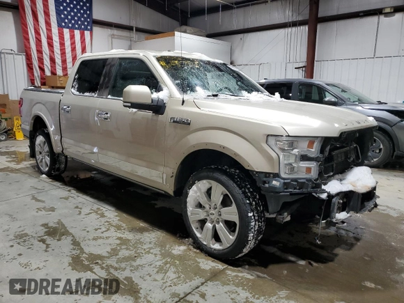 2017 Ford F-150 XL with VIN 1FTEW1EG1HFA53931, listed as a Copart auction lot 44561815 with 134,268 mi miles and Salvage Title. Bid and sale history available at carsss.com. Image 4.