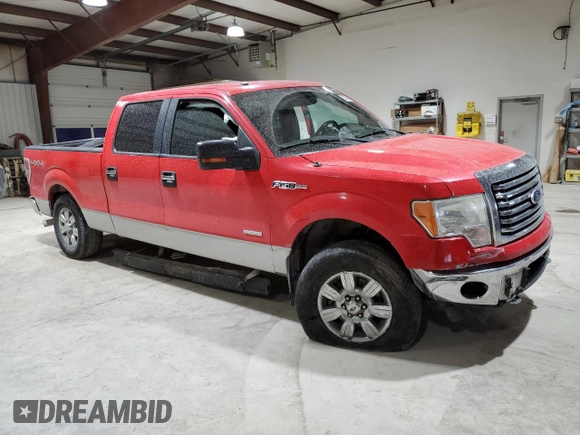 2011 Ford F-150 XLT with VIN 1FTFW1ETXBFC46913, listed as a Copart auction lot 53428075 with 291,930 mi miles and Salvage Title. Bid and sale history available at carsss.com. Image 4.