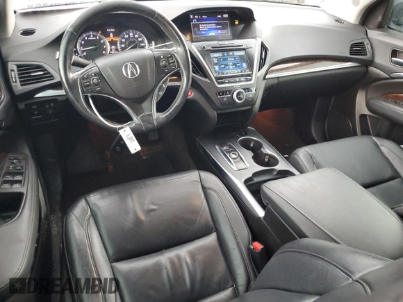 2017 Acura MDX Technology with VIN 5FRYD3H55HB006252, listed as a Copart auction lot 58595065 with 159,857 mi miles and Salvage title. Bid and sale history available at DreamBid. Image 8.