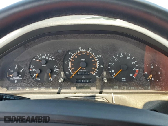 1990 Mercedes-Benz 300 with VIN WDBFA61E3LF005181, listed as a Copart auction lot 54248995 with 142,368 mi miles and Clean Title. Bid and sale history available at DreamBid. Image 9.