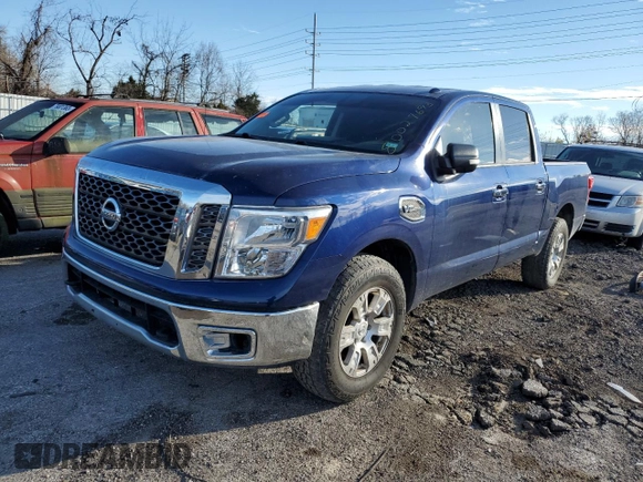 2017 Nissan Titan S with VIN 1N6AA1EJ1HN542129, listed as a Copart auction lot 80027693 with 117,455 mi miles and Salvage Title. Bid and sale history available at carsss.com. Image 1.