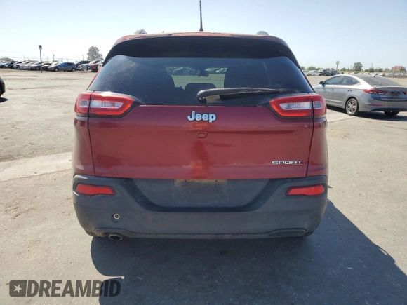 2016 Jeep Cherokee Sport with VIN 1C4PJLAB8GW378006, listed as a Copart auction lot 61201345 with 159,129 mi miles and Salvage title. Bid and sale history available at DreamBid. Image 6.