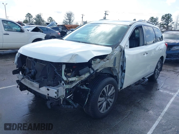 2017 Nissan Pathfinder SV with VIN 5N1DR2MM9HC627155, listed as a IAAI auction lot 41710942 with 60,906 mi miles. Bid and sale history available at carsss.com. Image 19.