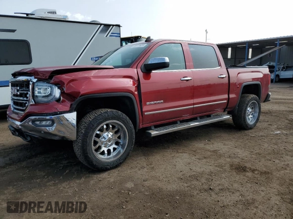 2018 GMC Sierra 1500 SLT with VIN 3GTU1NER7JG204066, listed as a Copart auction lot 59177625 with 71,918 mi miles and Salvage title. Bid and sale history available at DreamBid. Image 1.