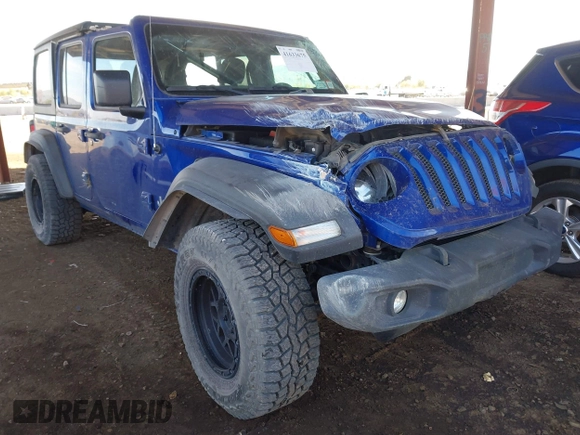 2020 Jeep Wrangler Unlimited Sport Altitude z VIN 1C4HJXDG4LW312551, wystawiony jako IAAI lot #41633675 z przebiegiem 60 097 mil mil oraz . Historia ofert i sprzedaży dostępna na DreamBid. Obrazek 1.
