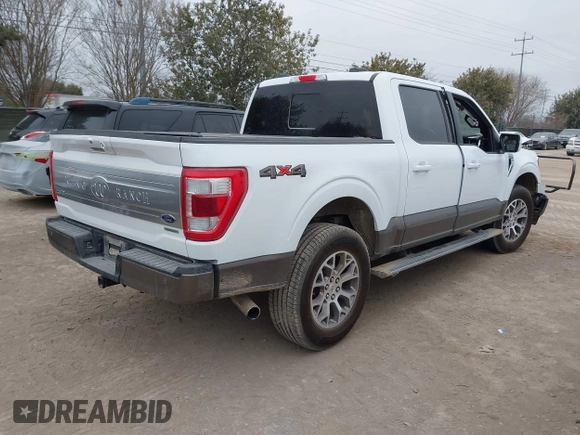 2022 Ford F-150 XL with VIN 1FTFW1E81NFA79695, listed as a IAAI auction lot 41430759 with 48,507 mi miles. Bid and sale history available at carsss.com. Image 4.