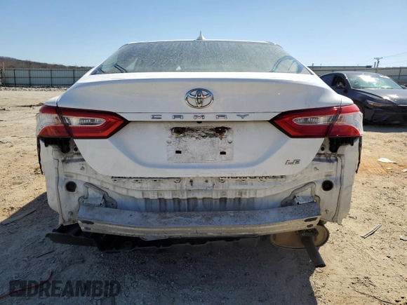 2020 Toyota Camry LE with VIN 4T1C11AK8LU942967, listed as a Copart auction lot 48698875 with 208,197 mi miles and Salvage Title. Bid and sale history available at carsss.com. Image 6.