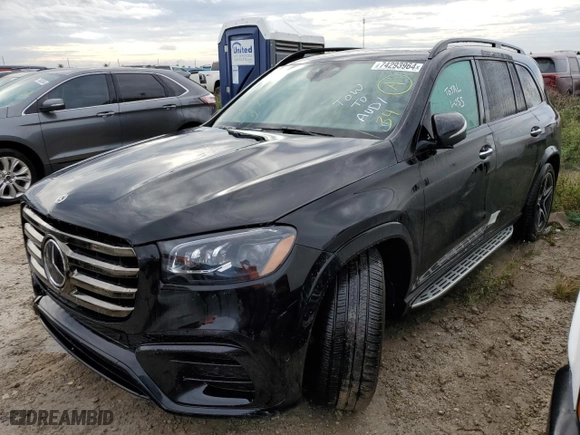 2024 Mercedes-Benz GLS with VIN 4JGFF5KE5RB055961, listed as a Copart auction lot 74293964 with 0 mi miles and Non Repairable. Bid and sale history available at carsss.com. Image 1.
