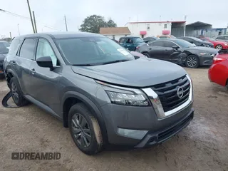 2024 Nissan Pathfinder S with VIN 5N1DR3AAXRC273423, listed as a IAAI auction lot 41210916 with 9,831 mi miles and . Bid and sale history available at DreamBid. Image 1.