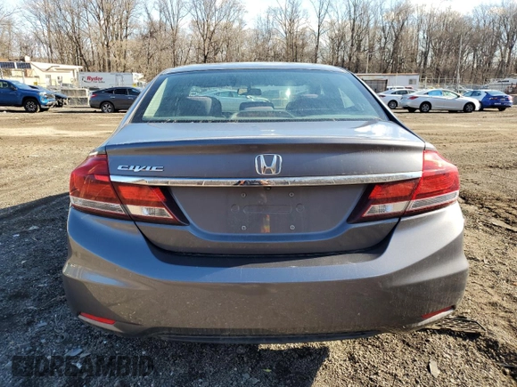 2014 Honda Civic Sedan LX with VIN 2HGFB2F55EH506012, listed as a Copart auction lot 45542855 with 186,712 mi miles and Salvage Title. Bid and sale history available at carsss.com. Image 6.