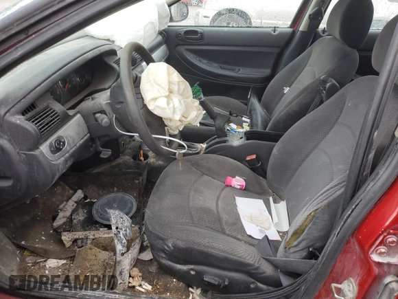 2005 Chrysler Sebring Touring with VIN 1C3AL56R55N662363, listed as a Copart auction lot 47885785 with Not provided miles and Salvage title. Bid and sale history available at DreamBid. Image 7.