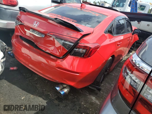 2022 Honda Civic Si with VIN 2HGFE1E57NH471282, listed as a Copart auction lot 69811794 with Not Provided miles and Salvage Title. Bid and sale history available at DreamBid. Image 3.