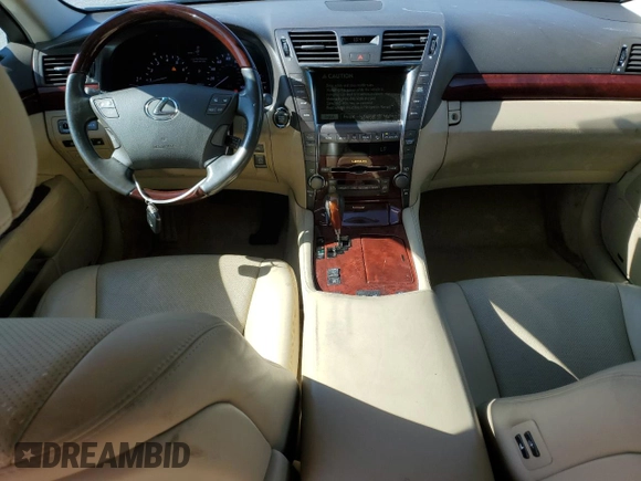 2007 Lexus LS 460 with VIN JTHBL46F975035747, listed as a Copart auction lot 50169445 with 147,294 mi miles and Salvage Title. Bid and sale history available at carsss.com. Image 8.