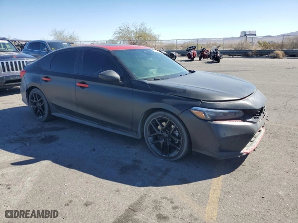 2022 Honda Civic Si with VIN 2HGFE1E50NH473830, listed as a Copart auction lot 78012994 with 72,733 mi miles and Salvage Title. Bid and sale history available at carsss.com. Image 4.
