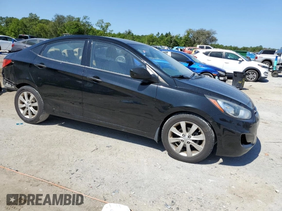 2013 Hyundai Accent GLS with VIN KMHCU4AE4DU316336, listed as a Copart auction lot 53473585 with 139,140 mi miles and Salvage Title. Bid and sale history available at carsss.com. Image 4.