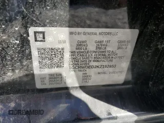 2019 Chevrolet Silverado 1500 RST with VIN 1GCRWDED2KZ192853, listed as a Copart auction lot 84252314 with 84,040 mi miles and Salvage Title. Bid and sale history available at carsss.com. Image 13.