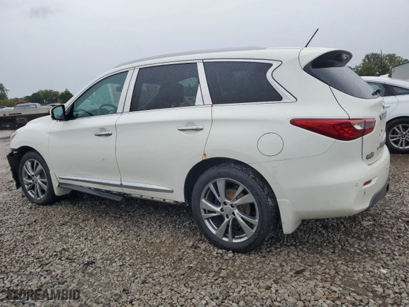 2013 Infiniti JX35 with VIN 5N1AL0MM9DC339929, listed as a Copart auction lot 72847094 with 125,978 mi miles and Salvage Title. Bid and sale history available at carsss.com. Image 2.