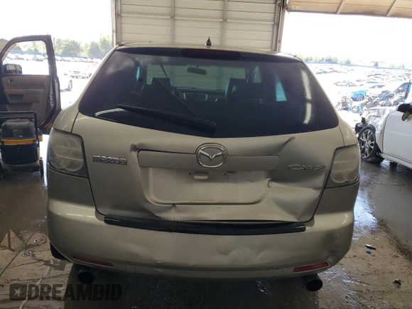 2008 Mazda CX-7 Sport with VIN JM3ER293X80185648, listed as a Copart auction lot 52094535 with 185,123 mi miles and Salvage Title. Bid and sale history available at DreamBid. Image 6.