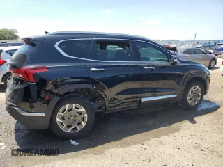 2021 Hyundai Santa Fe Hybrid Blue with VIN KM8S2DA18MU008780, listed as a Copart auction lot 57113624 with 36,420 mi miles and Salvage Title. Bid and sale history available at carsss.com. Image 3.