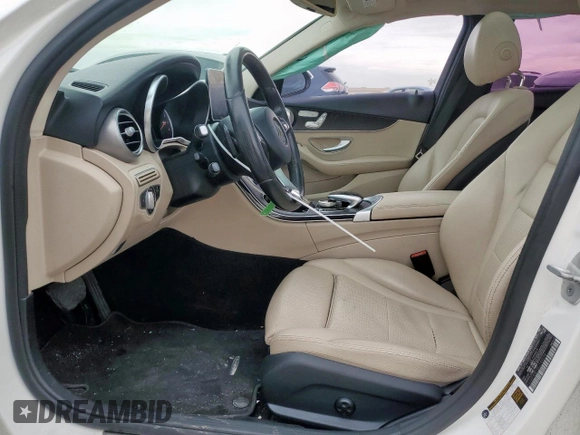 2016 Mercedes-Benz C 300 with VIN 55SWF4JB1GU154078, listed as a Copart auction lot 60606455 with 99,455 mi miles and Salvage title. Bid and sale history available at DreamBid. Image 7.