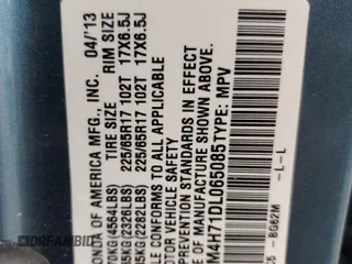 2013 Honda CR-V EX-L z VIN 5J6RM4H71DL065085, wystawiony jako Copart lot #55069925 z przebiegiem 85 732 mil mil oraz Szkoda całkowita • Salvage title. Historia ofert i sprzedaży dostępna na DreamBid. Obrazek 14.