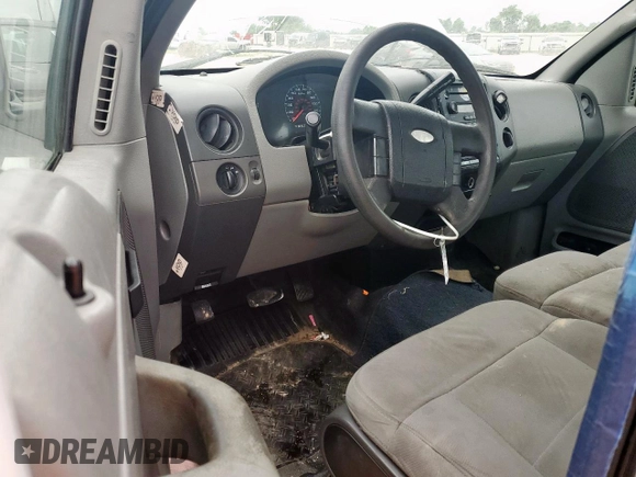 2007 Ford F-150 XL with VIN 1FTRF12W17NA45281, listed as a Copart auction lot 57342005 with 165,058 mi miles and Salvage title. Bid and sale history available at DreamBid. Image 8.