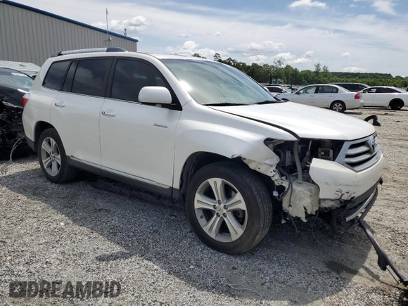 2013 Toyota Highlander Limited with VIN 5TDYK3EH7DS127358, listed as a Copart auction lot 60019995 with 152,498 mi miles and Salvage title. Bid and sale history available at DreamBid. Image 4.