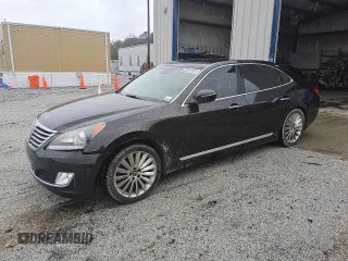 2014 Hyundai Equus Signature with VIN KMHGH4JH9EU081238, listed as a Copart auction lot 46408055 with 101,612 mi miles and Clean Title. Bid and sale history available at DreamBid. Image 1.