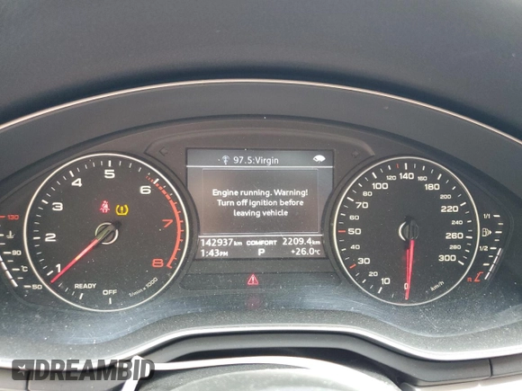 2019 Audi A4 Premium with VIN WAUGMAF41KN012339, listed as a Copart auction lot 61236005 with 142,937 mi miles and Salvage title. Bid and sale history available at DreamBid. Image 9.