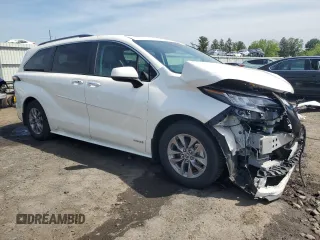 2021 Toyota Sienna XLE с VIN 5TDJRKEC9MS035373, выставлен на аукционе Copart как лот 56538525 с пробегом 64 669 миль миль и Списание • Salvage title. История ставок и продаж доступна на DreamBid. Изображение 4.