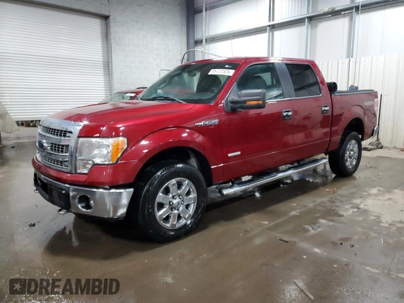 2013 Ford F-150 XL with VIN 1FTFW1ET8DFD87725, listed as a Copart auction lot 45722325 with 155,917 mi miles and Salvage Title. Bid and sale history available at carsss.com. Image 1.