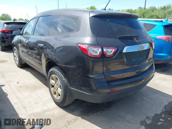 2015 Chevrolet Traverse LS z VIN 1GNKRFED1FJ152781, wystawiony jako IAAI lot #42279336 z przebiegiem 131 491 mil mil oraz . Historia ofert i sprzedaży dostępna na DreamBid. Obrazek 3.