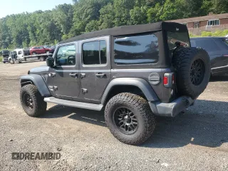 2018 Jeep Wrangler Unlimited Sport with VIN 1C4HJXDG4JW120883, listed as a Copart auction lot 62215845 with 58,632 mi miles and Salvage title. Bid and sale history available at DreamBid. Image 2.