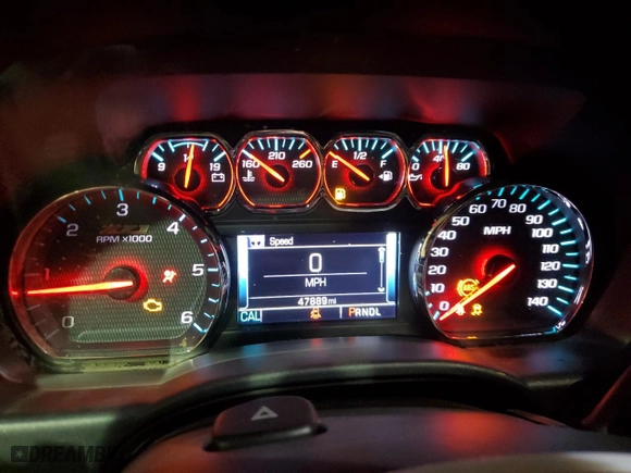 2018 Chevrolet Silverado 1500 LT with VIN 3GCUKREC0JG409051, listed as a Copart auction lot 46406365 with 47,889 mi miles and Salvage Title. Bid and sale history available at carsss.com. Image 9.