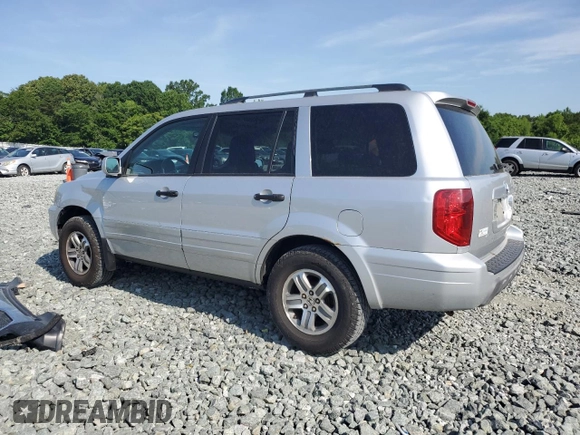 2005 Honda Pilot EX-L with VIN 2HKYF18505H500452, listed as a Copart auction lot 57552535 with 282,733 mi miles and Salvage title. Bid and sale history available at DreamBid. Image 2.