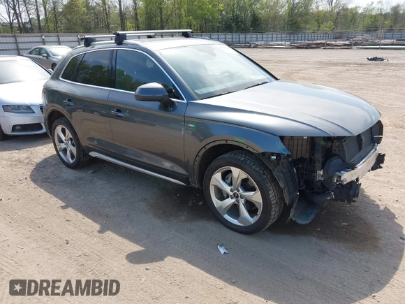 2022 Audi Q5 S line Premium Plus with VIN WA1EAAFY8N2001294, listed as a IAAI auction lot 42044244 with 56,967 mi miles and . Bid and sale history available at DreamBid. Image 1.