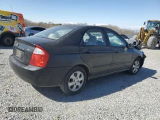 2004 Kia Spectra LX with VIN KNAFE121X45021922, listed as a Copart auction lot 49989845 with 184,189 mi miles and Salvage Title. Bid and sale history available at carsss.com. Image 3.