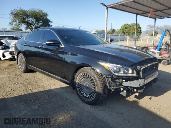 2015 Hyundai Genesis 3.8L z VIN KMHGN4JE8FU096085, wystawiony jako Copart lot #54879595 z przebiegiem 161 708 mil mil oraz Szkoda całkowita • Salvage title. Historia ofert i sprzedaży dostępna na DreamBid. Obrazek 4.